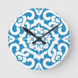 Reloj Redondo Mediano Baldosas azules de Portugal 1