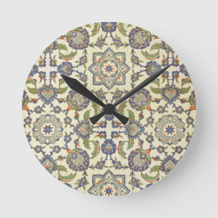 Reloj Redondo Mediano Baldosas murales de Qasr Rodouan, del 'Arte árabe