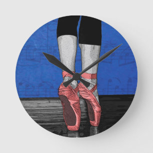 Reloj Redondo Mediano Ballet bailarín zapatos