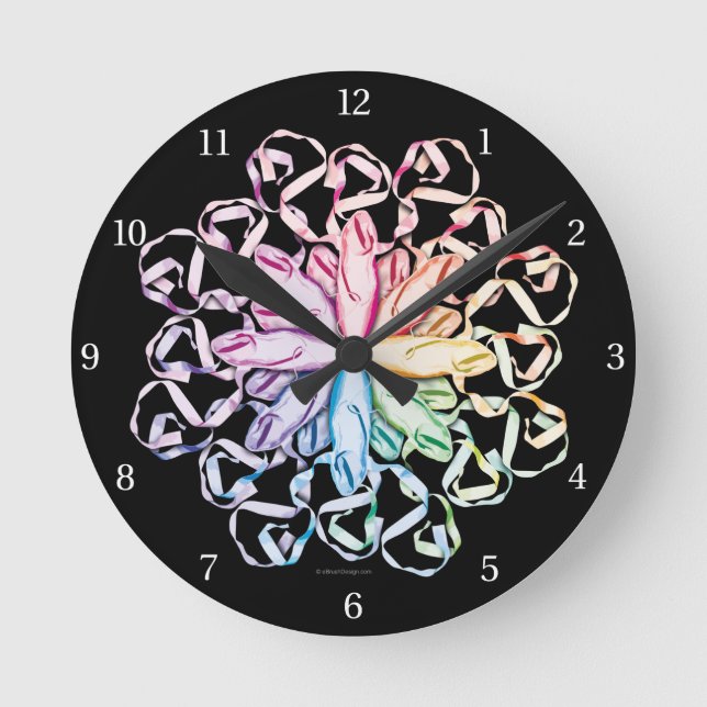 Reloj Redondo Mediano Ballet Pattern (spectral) Round Clock (Anverso)