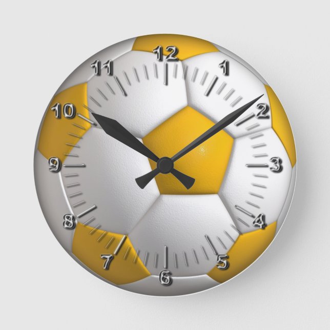 Reloj Redondo Mediano Balón de fútbol (Anverso)