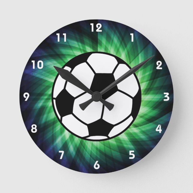 Reloj Redondo Mediano Balón de fútbol (Anverso)