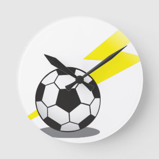Reloj Redondo Mediano Balón de fútbol con relámpago