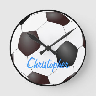 Reloj Redondo Mediano Balón de fútbol - personalizable