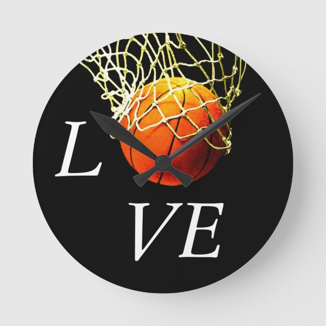 Reloj Redondo Mediano Baloncesto I Love (Anverso)