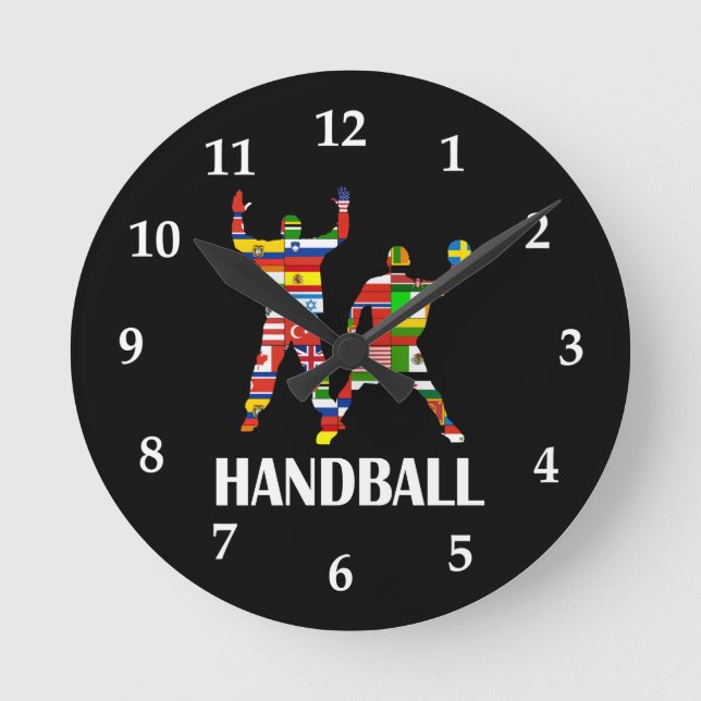 Reloj Redondo Mediano Balonmano (Anverso)