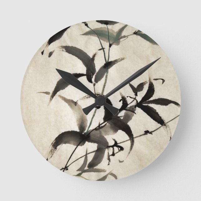 Reloj Redondo Mediano Bamboo (Anverso)
