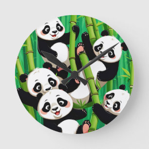 Reloj Redondo Mediano Bamboo Panda
