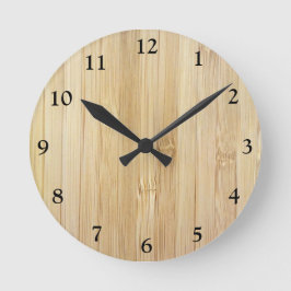 Reloj Redondo Mediano Bambú