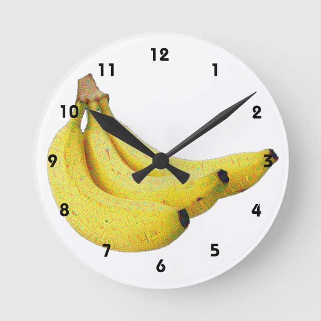 Reloj Redondo Mediano Bananas (Anverso)