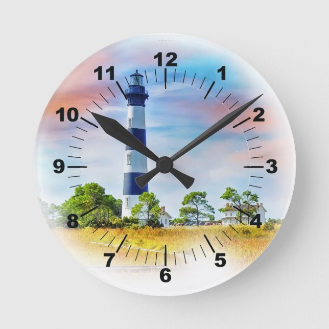 Reloj Redondo Mediano Bancos exteriores del faro Bodie (Anverso)