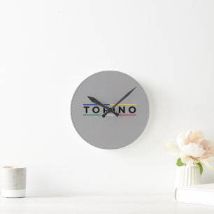 Reloj Redondo Mediano Bandas italianas y saboyanas de Turín: diseño mini