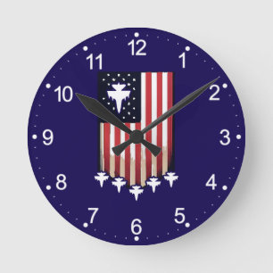 Reloj Redondo Mediano Bandera Americana 4 de Julio-65079