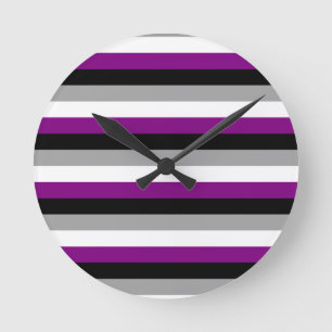 Reloj Redondo Mediano Bandera asexual del orgullo