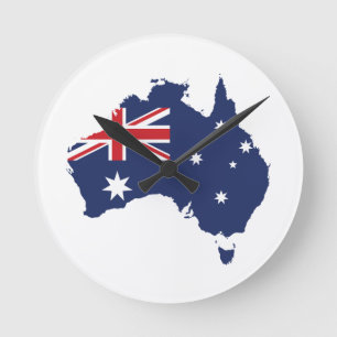 Reloj Redondo Mediano Bandera australiana