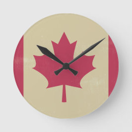 Reloj Redondo Mediano bandera canadiana