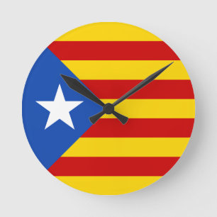 Reloj Redondo Mediano Bandera catalana de la independencia "L'Estelada B