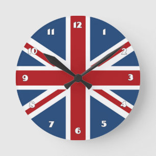 Reloj Redondo Mediano Bandera clásica de Union Jack Reino Unido