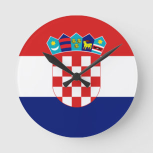 Reloj Redondo Mediano Bandera croata - Trobojnica