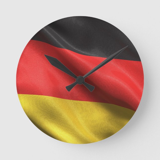 Reloj Redondo Mediano Bandera de Alemania (Anverso)