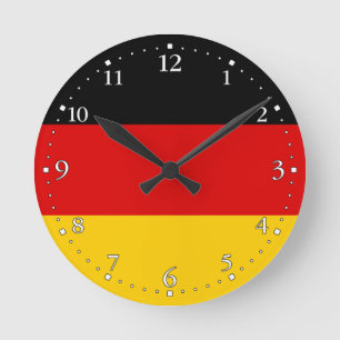 Reloj Redondo Mediano Bandera de Alemania