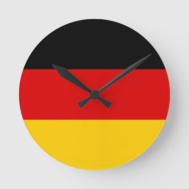 Reloj Redondo Mediano Bandera de Alemania (Anverso)