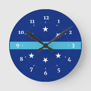 Reloj Redondo Mediano Bandera de Anaheim, California