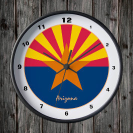 Reloj Redondo Mediano Bandera de Arizona y moda trendy de Arizona / dise