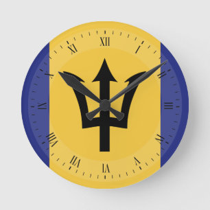 Reloj Redondo Mediano Bandera de Barbados