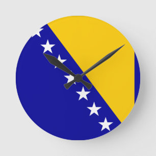Reloj Redondo Mediano Bandera de Bosnia y Herzegovina