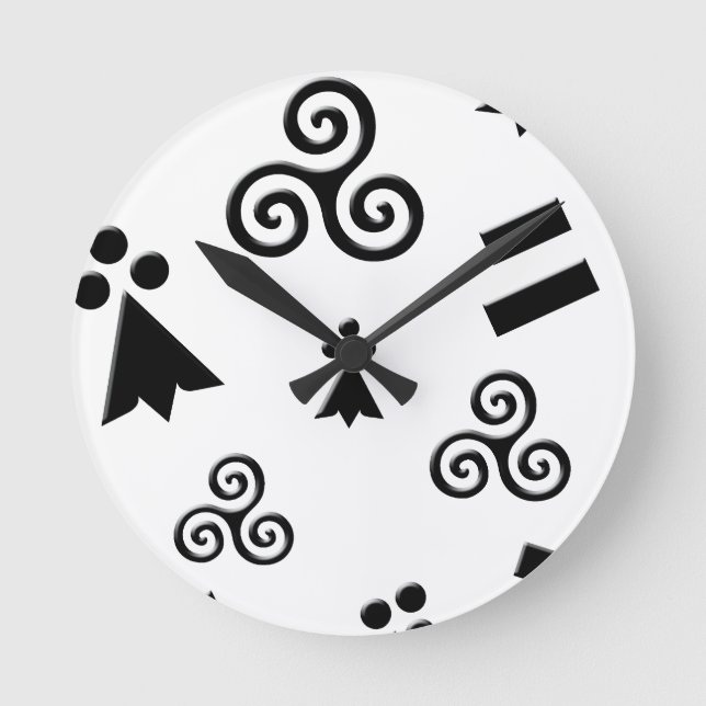 Reloj Redondo Mediano bandera de Bretaña (Anverso)