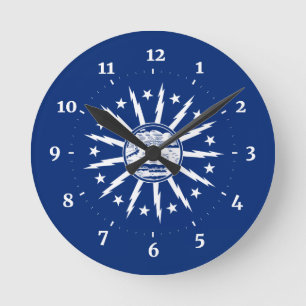 Reloj Redondo Mediano Bandera de Búfalo, Nueva York