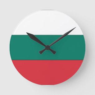 Reloj Redondo Mediano Bandera de Bulgaria
