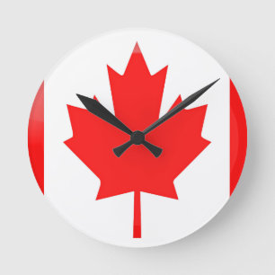 Reloj Redondo Mediano Bandera de Canadá