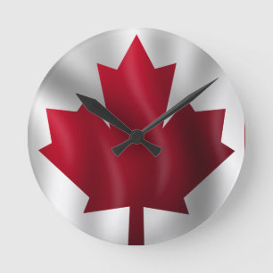 Reloj Redondo Mediano Bandera de Canadá