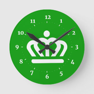 Reloj Redondo Mediano Bandera de Charlotte, Carolina del Norte