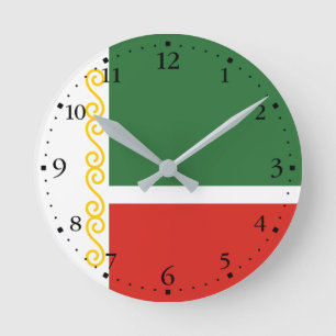 Reloj Redondo Mediano Bandera de Chechnya