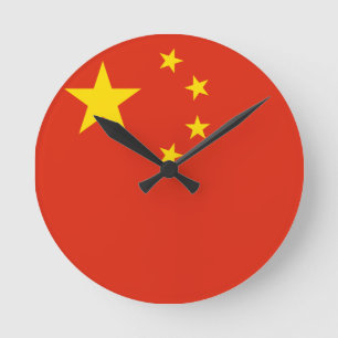 Reloj Redondo Mediano Bandera de China