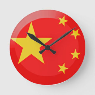 Reloj Redondo Mediano Bandera de China
