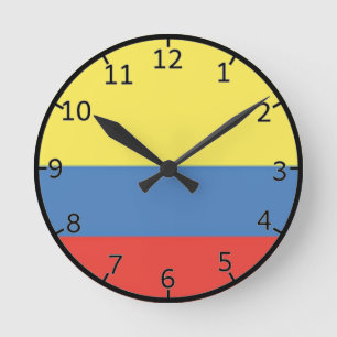 Reloj Redondo Mediano Bandera de Colombia