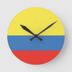 Reloj Redondo Mediano Bandera de Colombia