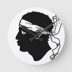 Reloj Redondo Mediano Bandera de Córcega