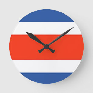 Reloj Redondo Mediano Bandera de Costa Rica