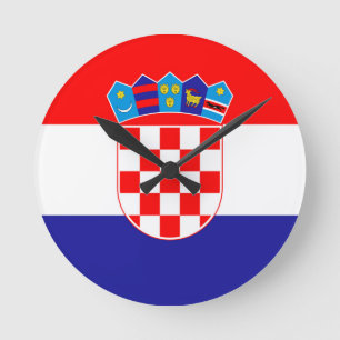 Reloj Redondo Mediano Bandera de Croacia