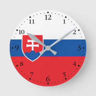 Reloj Redondo Mediano Bandera de Eslovaquia