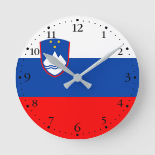 Reloj Redondo Mediano Bandera de Eslovenia