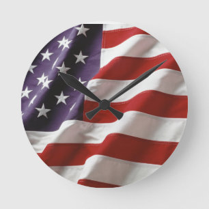 Reloj Redondo Mediano Bandera de Estados Unidos