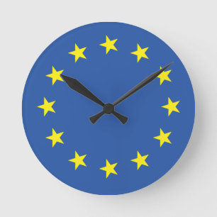 RELOJ REDONDO MEDIANO BANDERA DE EUROPA UNIDA