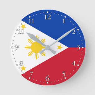 Reloj Redondo Mediano Bandera de Filipinas