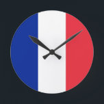 Reloj Redondo Mediano Bandera de Francia<br><div class="desc">Bandera de Francia</div>